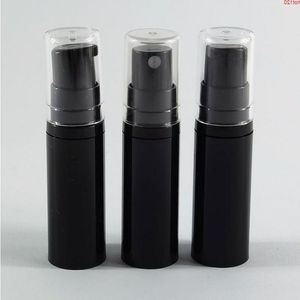 Ny ankomst 5 ml Black Airless Pump Lotion Bottle 5cc Refillable Mini Beauty Sprayer Container med Clear Covergood Kigca