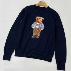 Mensagens de masculino Mensagens Mulheres Camisolas desenho animado rl urso mulheres roupas de inverno moda moda de manga comprida pulôver algodão algodão algodão macio