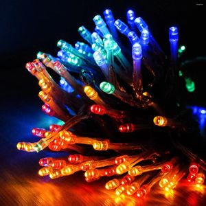 Corde da 10 m 100 luci per esterni, impermeabili, con catena natalizia, per tende, decorazione, grondaia da giardino