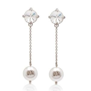 Charm MIU's East Gate Net Red Women's Fashion Pearl Pendant Long Tassel Proste kolczyki 2212006257p