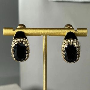 Dangle Küpe Tasarımcısı Gold Siyah Kristal Vintage Kadınlar Cadılar Bayramı Takı Punk Boho Goth