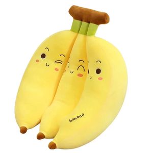 Almofadas de pelúcia almofadas 35 criativo dos desenhos animados banana travesseiro kawaii sofá almofada brinquedo bonito boneca crianças brinquedos de frutas presente do miúdo 231018