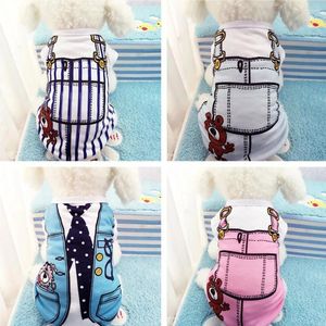 Dog Apparel Cartoon Print Shirt Clothes For Small Dogs Summer Chihuahua Tshirt Cute Puppy Vest Yorkshire Terrier Pet