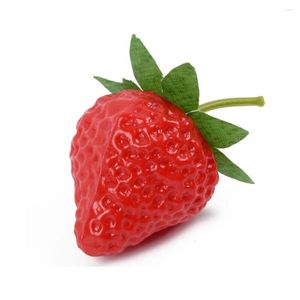 Party Decoration High Simulation Plastic Fruit Fake Strawberry Po Props Artificial Shop Display Model Decor Home