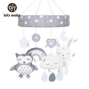 Mobiles Make Baby Bell Nordic Style Cartoon Animal Mobile Rattles Toy 012 miesiące karuzelowe akcesoria do łóżeczka dla urodzenia 231017