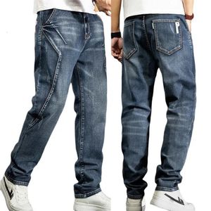 Herrtröjor tröjor män jeans lösa baggy denim byxor lastbyxor lapptäcke avslappnad storlek 28 44 231018
