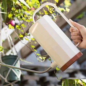 Sprayers Sprayers 1.2L Long Mouth Plastic Watering Can Garden Potted Plants Three-Stage Portable Sprinkle Water Supplies 230 Dhgarden Dhlf0