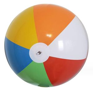 Pallone da spiaggia gonfiabile per bambini colorati di alta qualità giocattolo galleggiante Pallone da piscina per acqua Sport acquatici Palloncino a strisce Pallone da spiaggia in PVC per adulti Ragazzi Ragazze Logo personalizzato