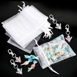 Gift Wrap 30Pcs Guardian Angel Keychain Baby Baptism Shower Wedding Souvenir Guest Gift Wedding Decoration Party Christmas Decor 231017