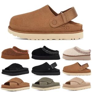 Designer Goldenstar Clog Slide Tasman Pantofole Stivali pelle bovina Boston Donna Uomo Tazz Tasman Autunno Senape Seme Castagna Inverno Comodi sandali casual Australia