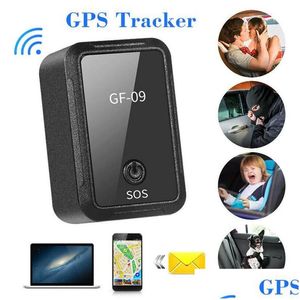 GF-09 Mini GPS Tracker App Control Anti-Poster Device Locator Magnetic Voice Recorder för fordon/bil/person Plats Drop Delivery DHAQ7