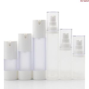 10pcs 15 ml 30 ml 50 ml białe puste plastikowe plastikowe butelki pompy bez powietrza Travel Pojemnik na próżniowe akcesoria