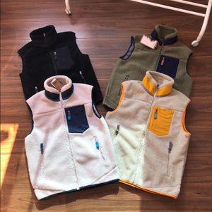 Designer Thick Warm Vest Luxury Classic Retro-X Autumn Winter Couple Models Lamb Cashmere Fleece Vests For Men Women253U