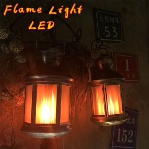 Gadget da esterno Lampade a fiamma a LED Effetto fiamma Lampadina Luce a vento Casa creativa Decorazione vintage Halloween Regali di Natale Luce a LED 231018