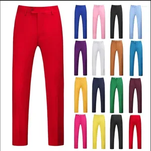 Pantaloni da uomo Viola Bianco Verde Rosa Rosso Borgogna Giallo Rosa Cielo Blu Abito da uomo 5XL Abito formale di grandi dimensioni