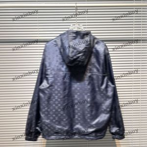 Xinxinbuy Men Designer Coat Jacket Dark Jacquard سترة على الوجهين Windbreak Long Sleeves Women White Black Blue XS-2XL