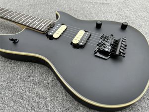 Матовая черная электрогитара Floyd Rose Tremolo Bridge Whammy Bar, стопорная гайка, накладка на гриф из палисандра, черная фурнитура