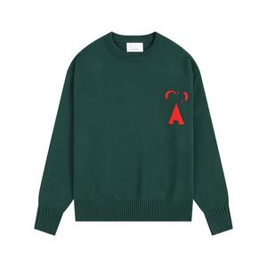 Högkvalitativ designer tröja loveheart woman älskare cardigan stickad rund hals hög krage kvinnamod vit svart långärmad pullover kvinnor kläder tröja s xl