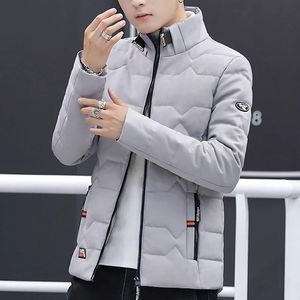 Men's Down Parkas 2023 Winter Coat Men Thicken Casual Parka Slim Fit Outwear Waterproof Warm Stand Collar 231017