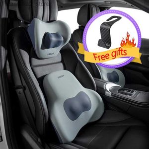 Seat Cushions Car Seat Pillow Adjustable Neck Pillow Lumbar Support Pad Breathable Memory Foam Slow Rebound Pillow Universal Lumbar Cushion Q231018