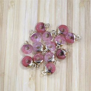 Kolye Kolyeleri Toptan 15pcs Doğal kırmızı kristal agates abaküs şekli büyük delik taş boncuk boyutu 4x10mm Küpe kolye yapmak için kullanılır