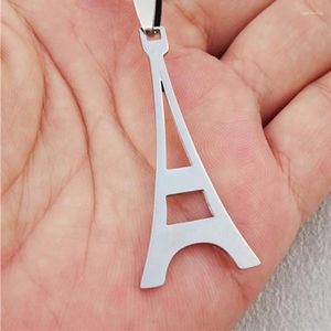 Pendant Necklaces 12 Pieces Effiel Tower Stainless Steel Charms For Unisex Diy Romantic Jewelry Component Wholesale