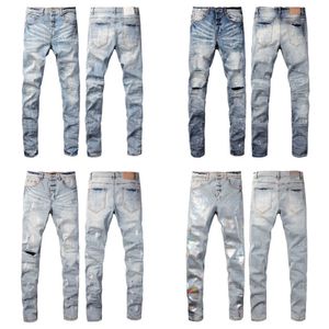 Mens Denim Pant Designer Jeans Luxury Clothing Classic Four-pocket Straight Style Comfortable Handsome Casual Street Clothes Purple Jeans Designers Men Pants