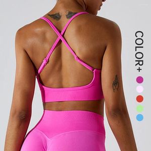 Yoga Outfit Shinbene Seamless 2.0 Nuvem Alça Ajustável Fitness Gym Bras Back Cross Workout Sports Bra Tops