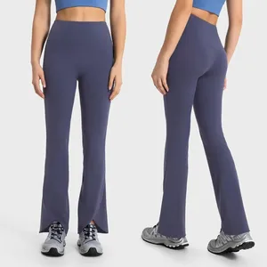 Calças ativas femininas yoga secagem rápida fitness bulifting leggings queimado calças de moletom com fundo de sino