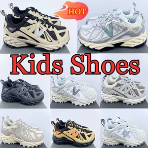 610 Çocuk Koşu Ayakkabı 610s Toddler Sneakers Designer Erkek Kızlar Gençlik Gri Siyah Çocuk Eğitmenleri Bebek Günlük Yürüyüş Sabahı Düşük Koşucu Ayakkabı