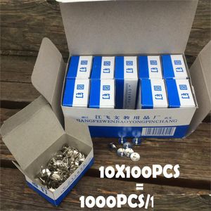 Pregos unhas 10x100pcs Ding Pin Transparente Push Pins Thumbtack Board Po Wall Studs Office School Supplies 230417 Offic Dhgarden Dhe4O