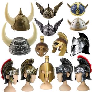 Halloween Toys Spartan Helmet Cosplay Props Halloween Adult Wearable Ancient Rome Warrior Hero Plastic Silvery Selling Toy 231016