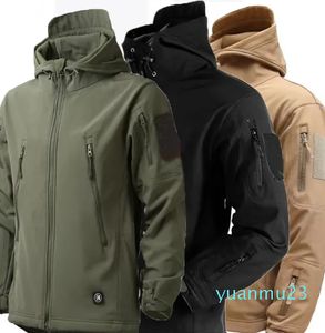 Açık Ceket Hoodies Polar Sonbahar Askeri Erkekler Ceketler Su Geçirmez Balıkçılık Avcılık Kampı Kamp Tırmanma Kış Terzini Tırmıklar Termal Sonbahar