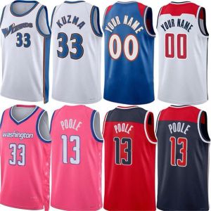 Poole Kyle Kuzma Basketbol Formaları Daniel Gafford Bilal Coulibaly Deni Avdija Corey Kispert Tyus Jones Men City Custom Jersey