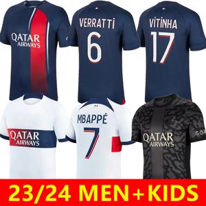 Mbappe Lee Kang in Fußballtrikots 2023 2024 Paris G.Ramos Hakimi 23 24 S Millots de Fußball Marquinhos Verratti O.Dembele Maillot Fußmänner Kinder Kinder