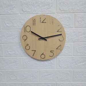 Wall Clocks Retro Wooden Clock DIY Home Hanging Decorative Creative Rustic Wood For Living Room Decoration