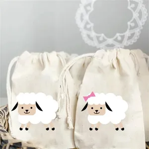 Gift Wrap 5pcs Sheep Bags Barnyard Farm Animal Themed Baby Shower Boy Girl Birthday Party Eid Mubarak Al Adha Al-adha Ramadan Favor