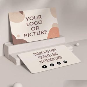 Cartões Cartões Cartões Personalizados Obrigado para Embalagem de Presente de Negócios Decoração Personalizado Cartão de Convite de Casamento P Dhgarden Dhrgp