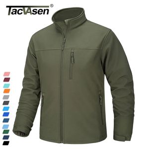 Men s Jackets TACVASEN Waterproof Fleece Lining Windbreaker Mens Winter Work Zipper Pocket Casual Coats Full Zip Durable Outwear Tops 231017