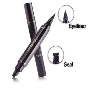 Makeup Liquid Eyeliner Pencil Quick Dry Waterproof Eye Liner Black Color with Eye Wing Stamp Eye Pencil