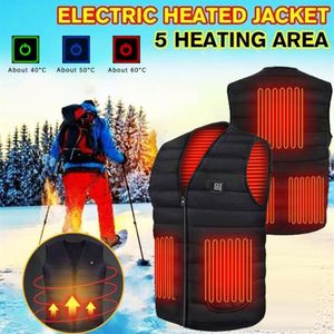 남성 스마트 가열면 조끼 USB 적외선 전기 가열 조끼 여성 야외 유연한 열 겨울 따뜻한 가을 겨울 재킷 238U