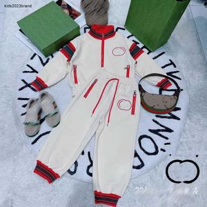 New Autumn Set for boy and girl Zipper pocket baby Tracksuits Size 110-160 Long sleeved jacket and Lace up pants Oct15