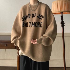 Men's Sweaters 2023 Japanese Retro Loose Student Sweater Korean Style Trendy Thickened Round Neck Versatile Knitted Warm