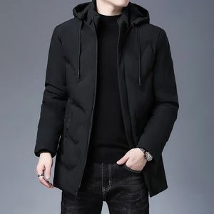 Masculino para baixo parkas wellsome roupas de alta qualidade marca com capuz moda casual longo engrossar outwear jaquetas inverno blusão casacos 231018