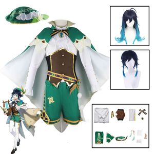 Venti Cosplay Game Genshin Impact Cosplay Costume Cloak Outfit Venti Wig Hat Halloween Costumes For Women Uniform Clothescosplay