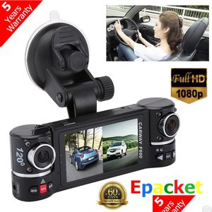 2.7 1080P Hd Car Dvr Cmos Videocamera Videoregistratore Dash Cam G-Sensor Gps Dual Lens Arriva Drop Delivery Dh4Ca