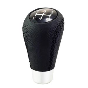 Car Accessories 5 Speed Handle Gear Shift Knob Shifter Lever Stick Pu Leather Transmission Vehicle Drop Delivery Dhzx8