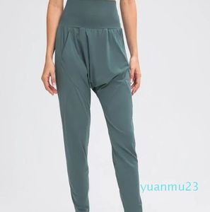 Спортивные спортивные штаны для бега из ткани Naked Feel, женские спортивные штаны с высокой талией для фитнеса и бега с двумя боковыми карманами, наряд для йоги