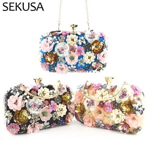 Evening Bags Handbag Flower Clutch Wedding Purses Bridal Handbags Party Dinner Bag s Handmade Style Purse 231017