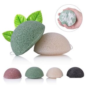 Bath Brushes, Sponges & Scrubbers Konjac Bath Sponges Facial Puff Face Cleanse Washing Konjacs Sponge Exfoliator Cleansing Care Makeup Dhqjb